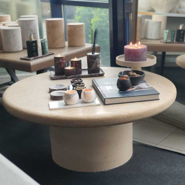 Travertin coffee table