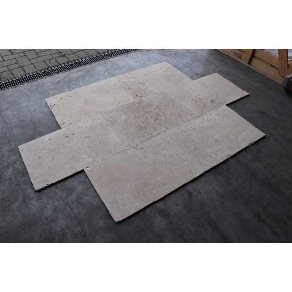Light Travertin 40,6x61 getrommeld