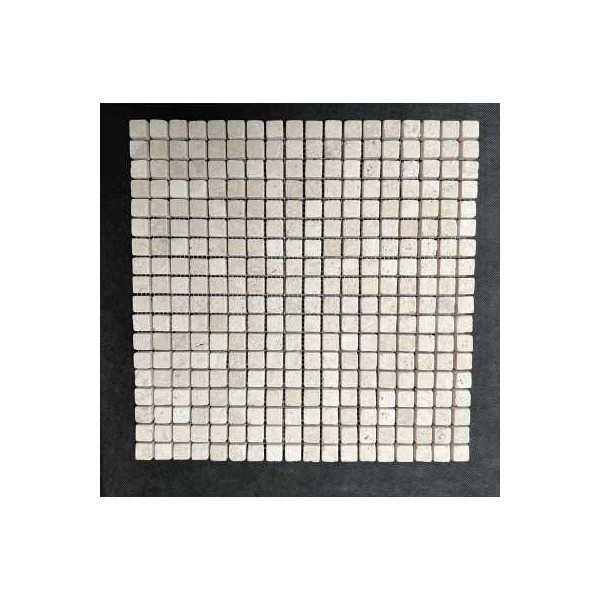 Light travertin Mozaiek 1x1